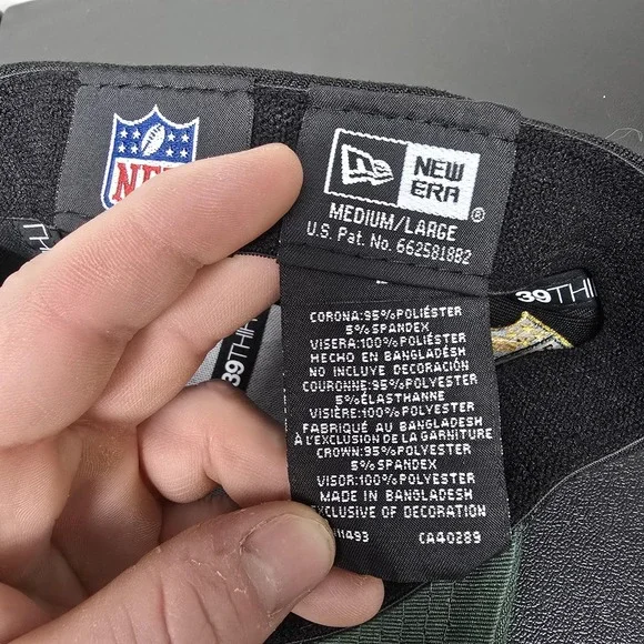 Green Bay Packers Hat Cap Fitted Mens L Black 2022 Draft NFL Football New Era - Picture 8 of 8